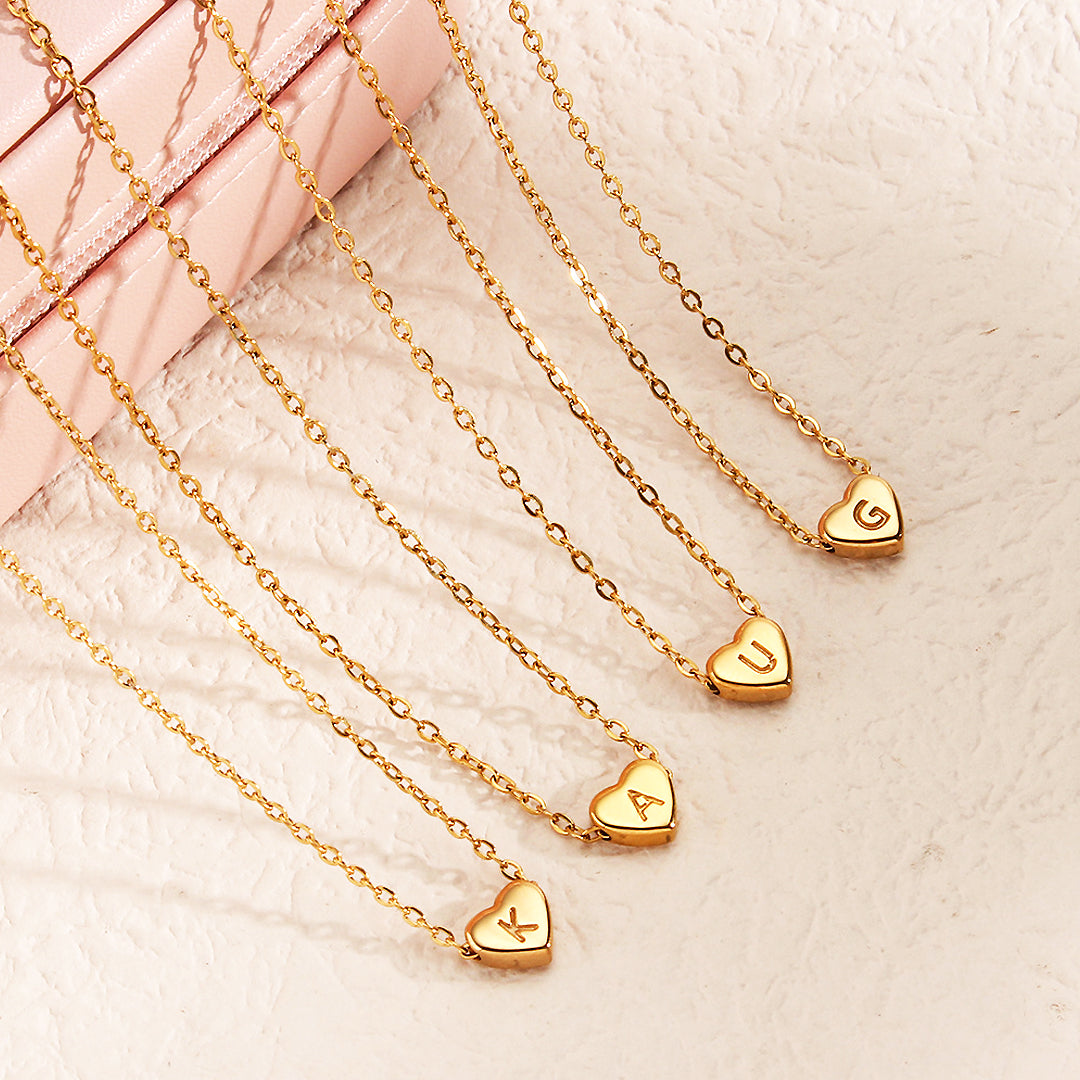 Luxe4371 - Personalized Heart Charm Necklace