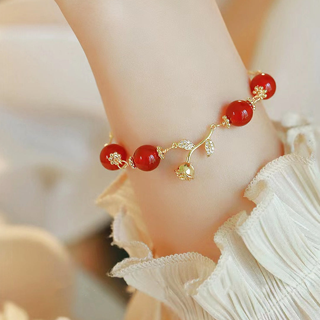 🎁 Luxe6440 - Rose Beads Bracelet 🌹 (100% off)