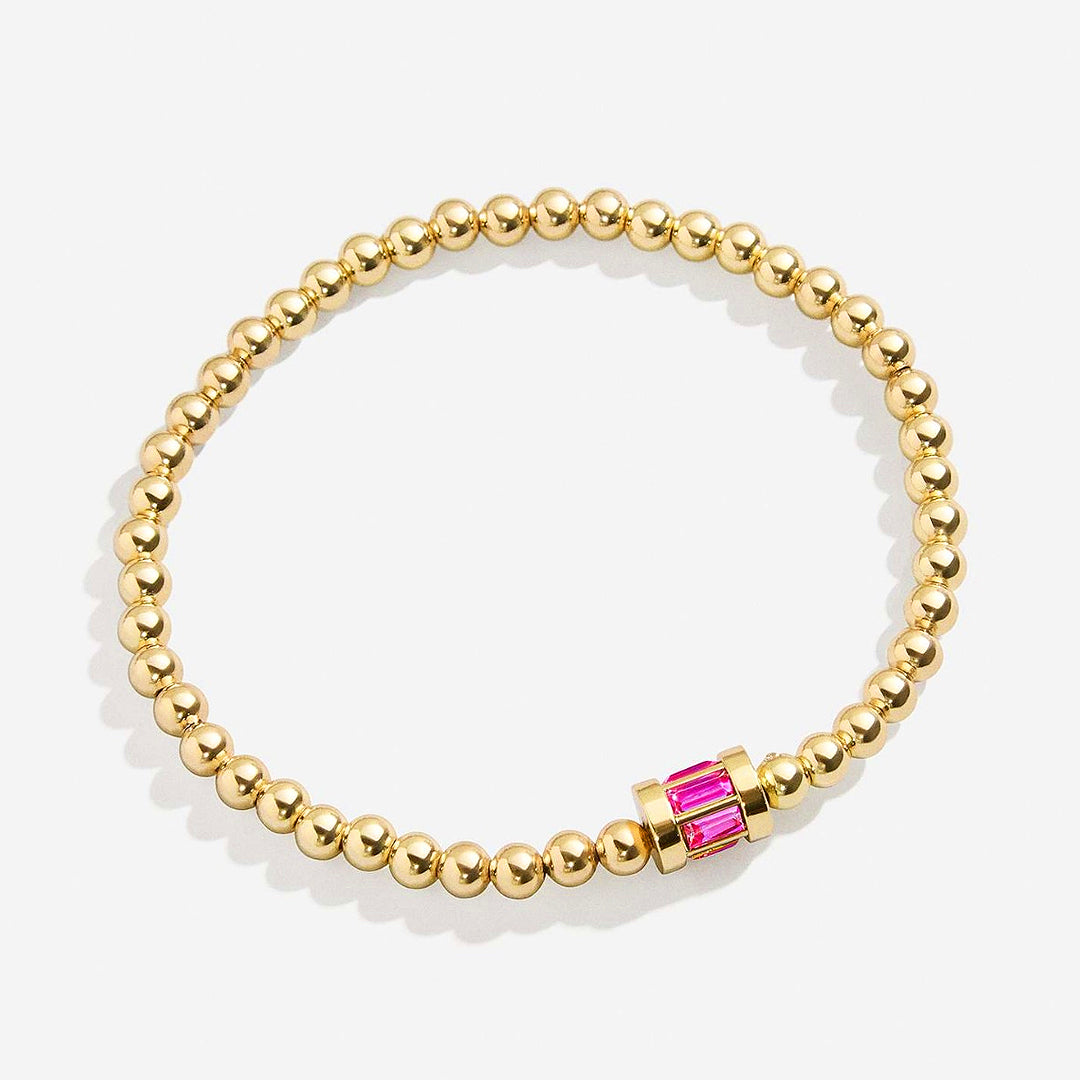 Luxe6497: The Golden Birthstone Bar Bead Bracelet