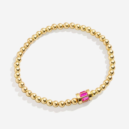 Luxe6497: The Golden Birthstone Bar Bead Bracelet