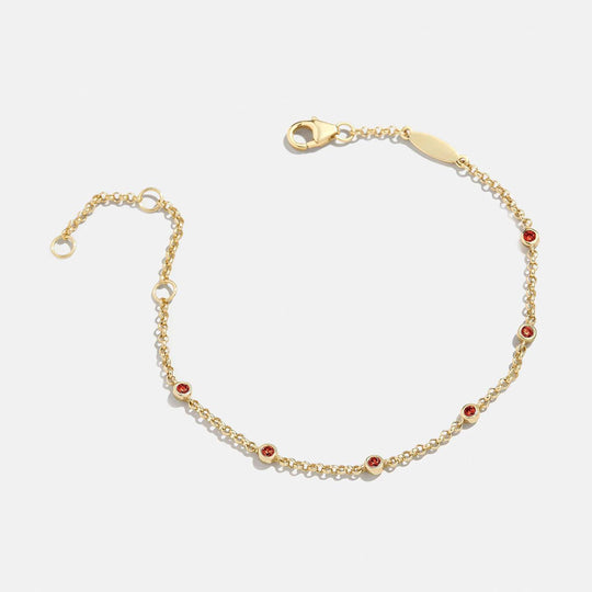 Luxe6498: The Golden Birthstone Station Bracelet