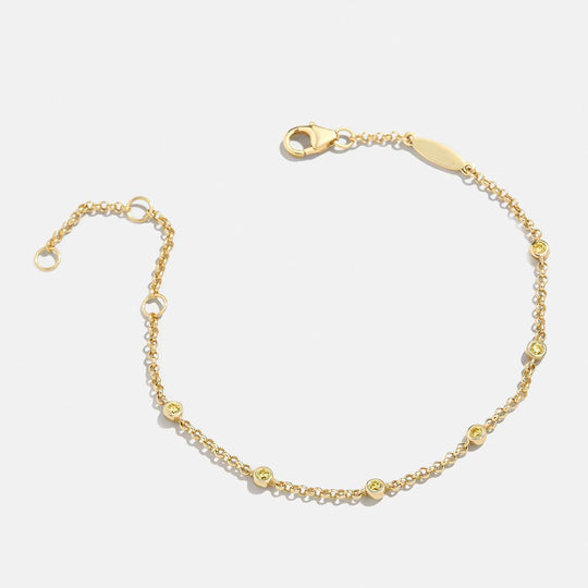 Luxe6498: The Golden Birthstone Station Bracelet