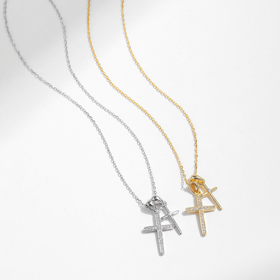 Prm2001: The Duet Cross Necklace