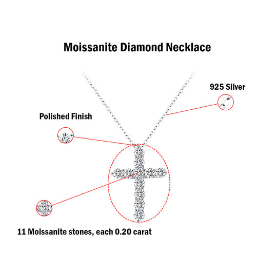 Prm2002: The Moissanite Eternal Cross Necklace