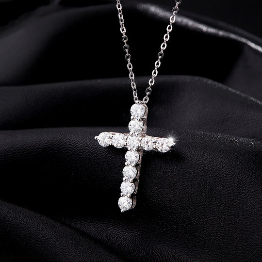 Prm2002: The Moissanite Eternal Cross Necklace