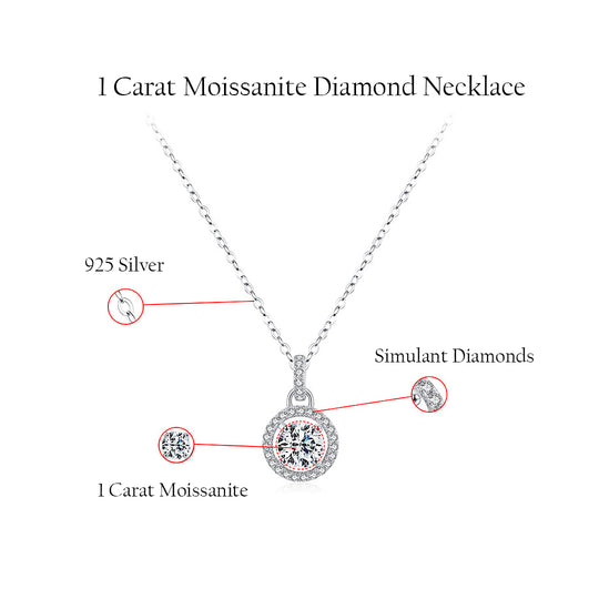 Prm2004: The Moissanite Grand Halo Necklace