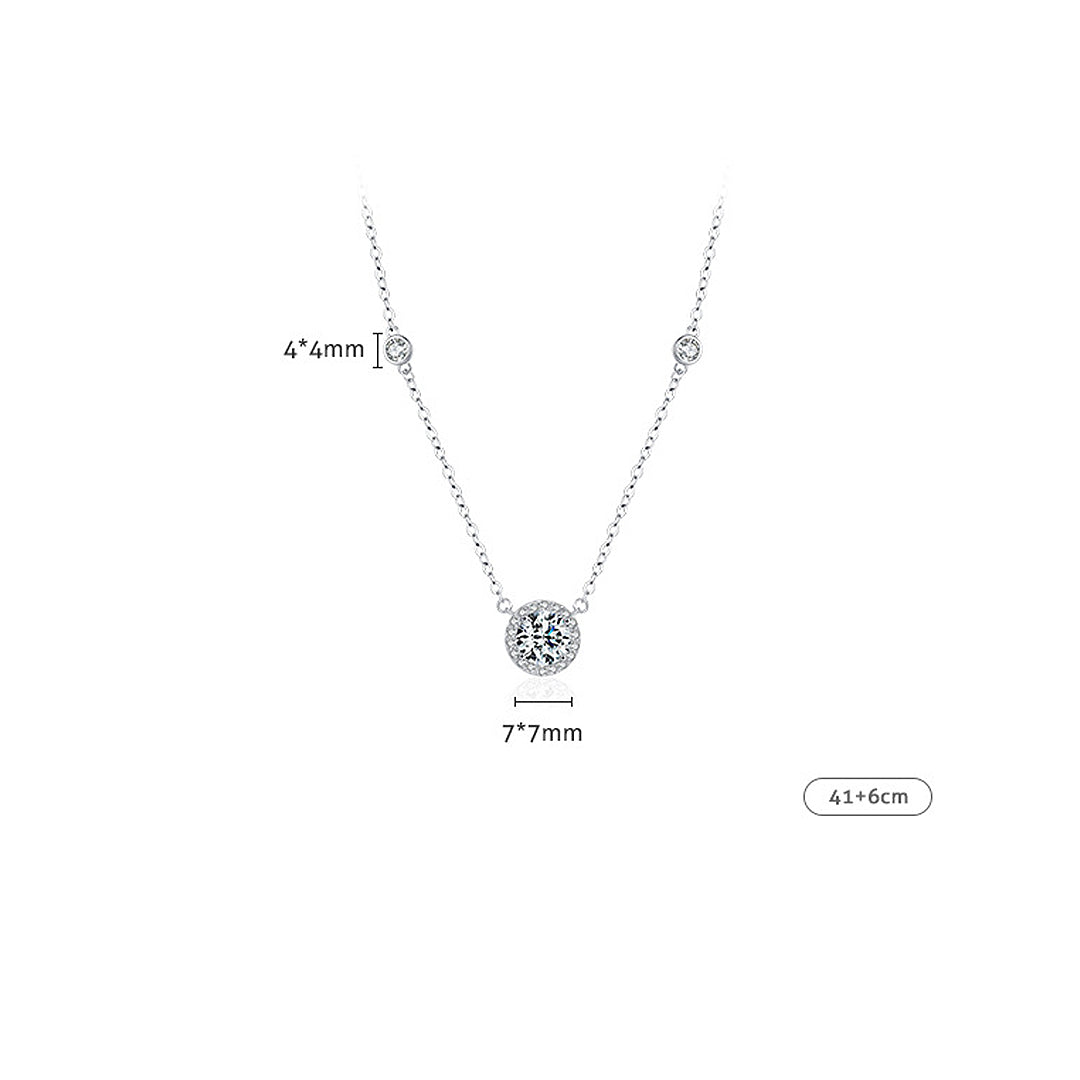Prm2007: The Moissanite Radiant Horizon Necklace