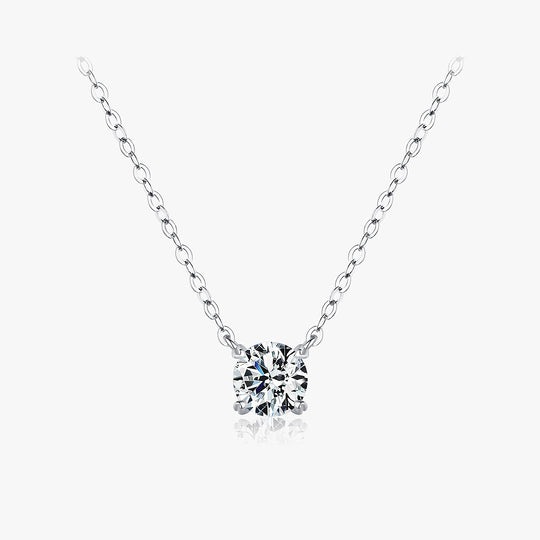 Prm2009: The 0.8 Carat Moissanite Solitaire Brilliance Necklace