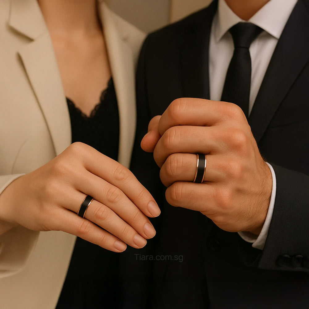 Couple Tungsten Rings