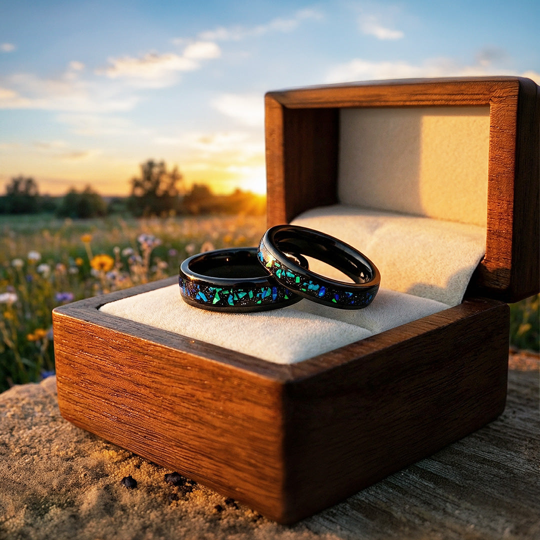 Avatar | Tungsten Couple Rings | Black Wedding Bands - Ring | Singapore Jewellery, Wedding Rings &amp; Gifts | Same Day Delivery | Tiara.com.sg