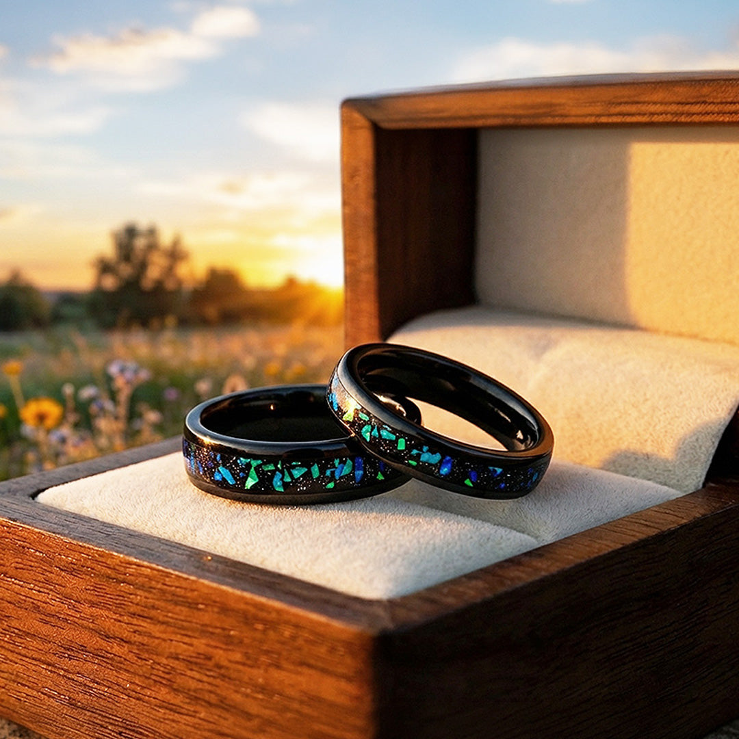 Avatar | Tungsten Couple Rings | Black Wedding Bands - Ring | Singapore Jewellery, Wedding Rings & Gifts | Same Day Delivery | Tiara.com.sg