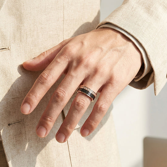 Bentley Carbon Fiber Tungsten Carbide Ring