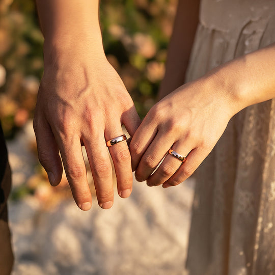 Blush | Tungsten Couple Rings | Rose Gold Wedding Bands - Ring | Singapore Jewellery, Wedding Rings &amp; Gifts | Same Day Delivery | Tiara.com.sg