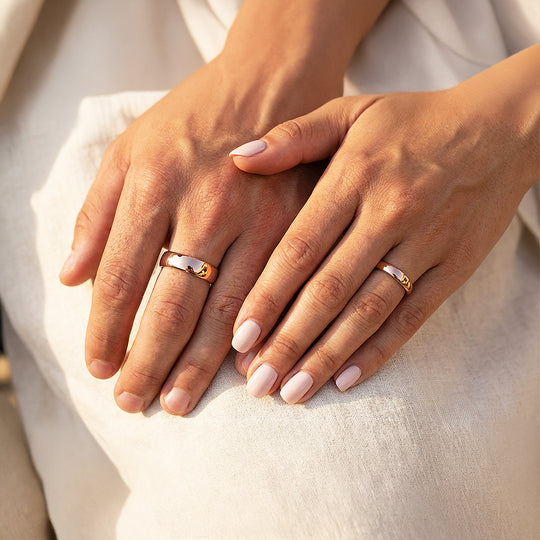 Blush | Tungsten Couple Rings | Rose Gold Wedding Bands - Ring | Singapore Jewellery, Wedding Rings &amp; Gifts | Same Day Delivery | Tiara.com.sg