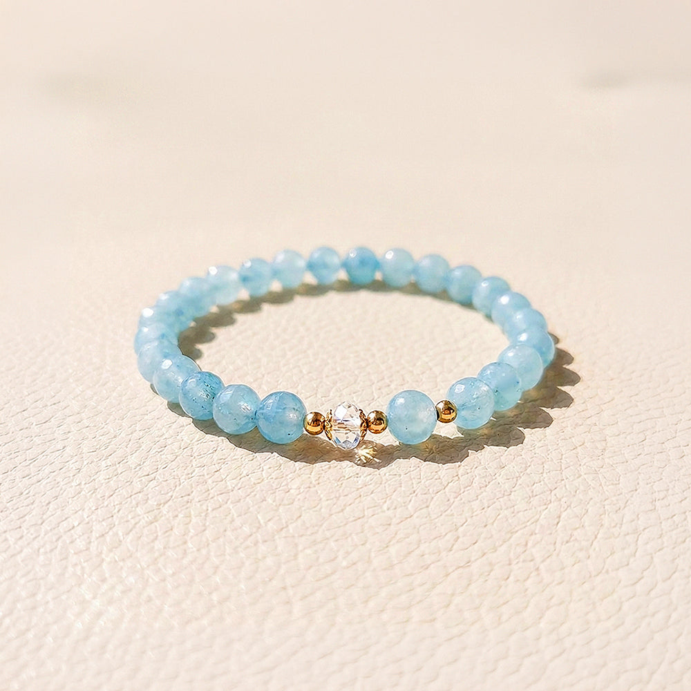 Aquamarine Serenity & Emotional Balance Natural Crystal Bracelet | C120