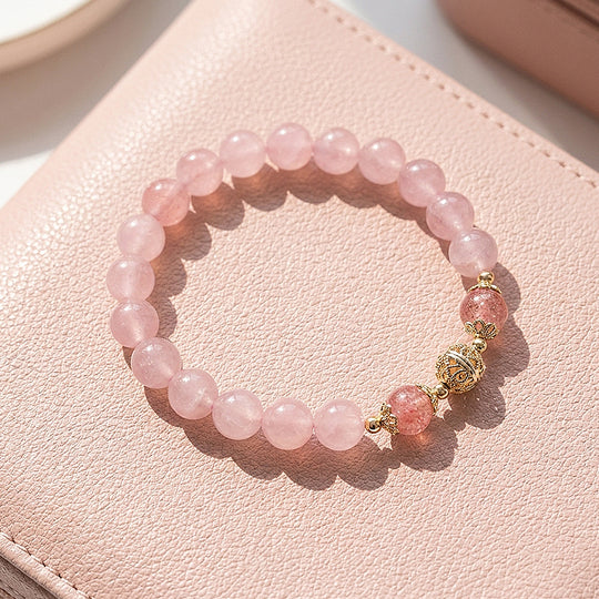 C121 - Kuarza Rose dengan Kristal Strawberi
