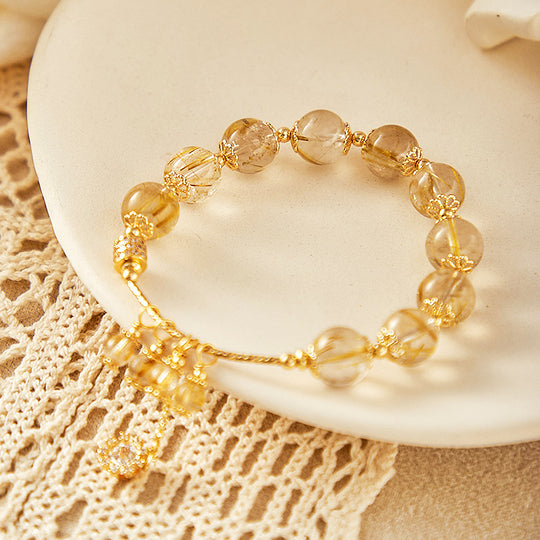 C128 - Golden Hair Crystal Bracelet - Tiara.com.sg Singapore Jewelry & Bags