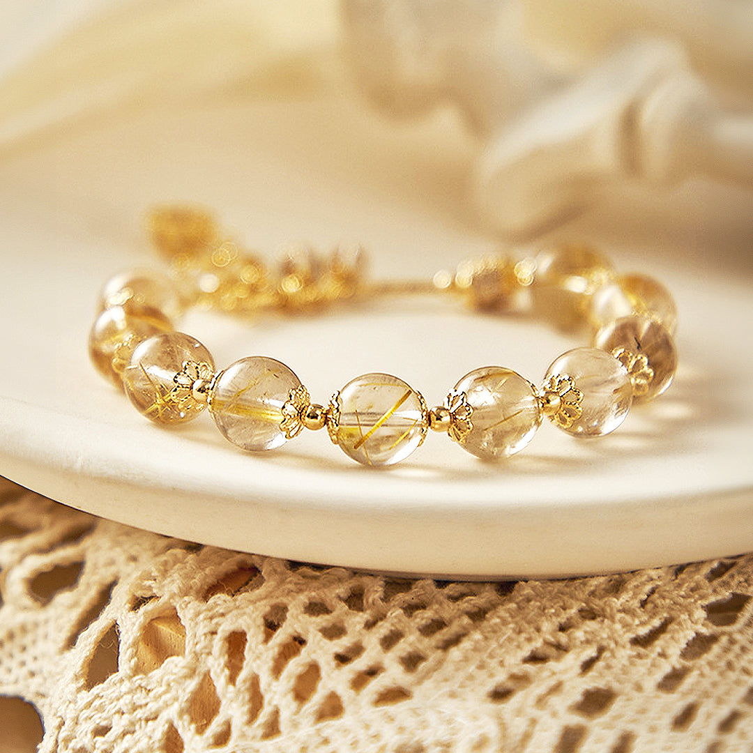 C128 - Golden Hair Crystal Bracelet - Tiara.com.sg Singapore Jewelry & Bags