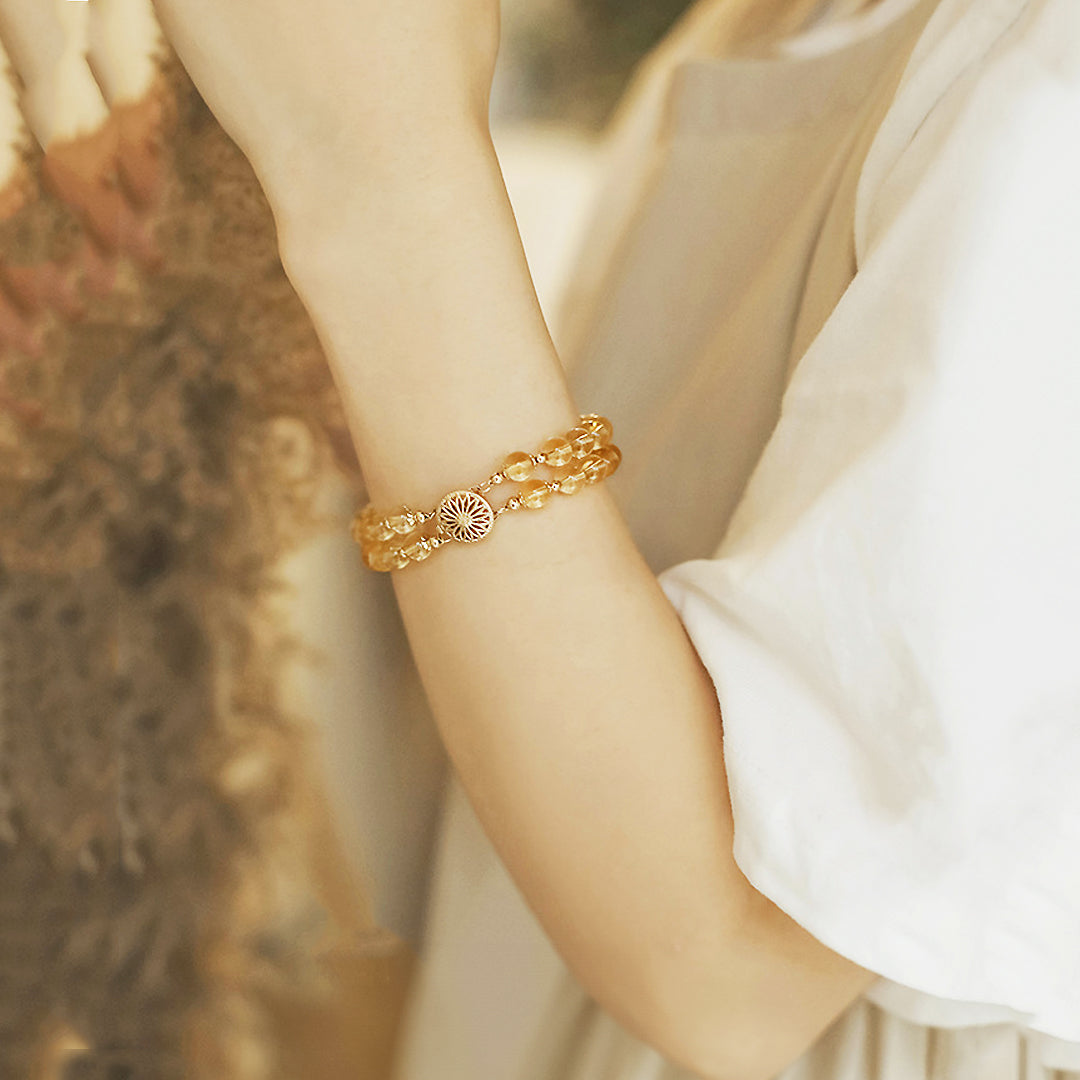 C138 - Citrine Crystal Bracelet Bracelet - Tiara.com.sg Singapore Jewelry & Bags