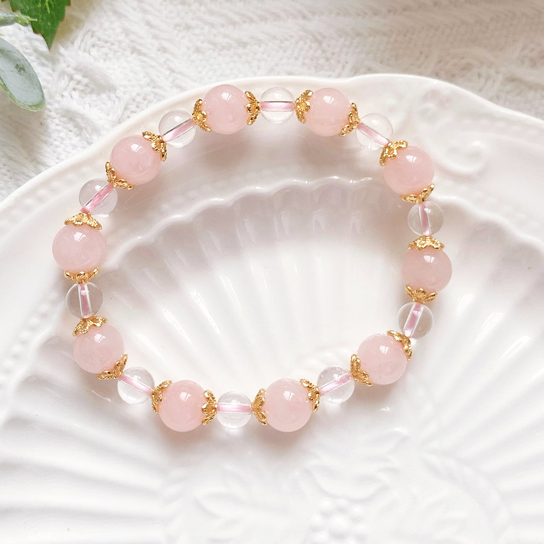 C140 - Rose Quartz with White Crystal