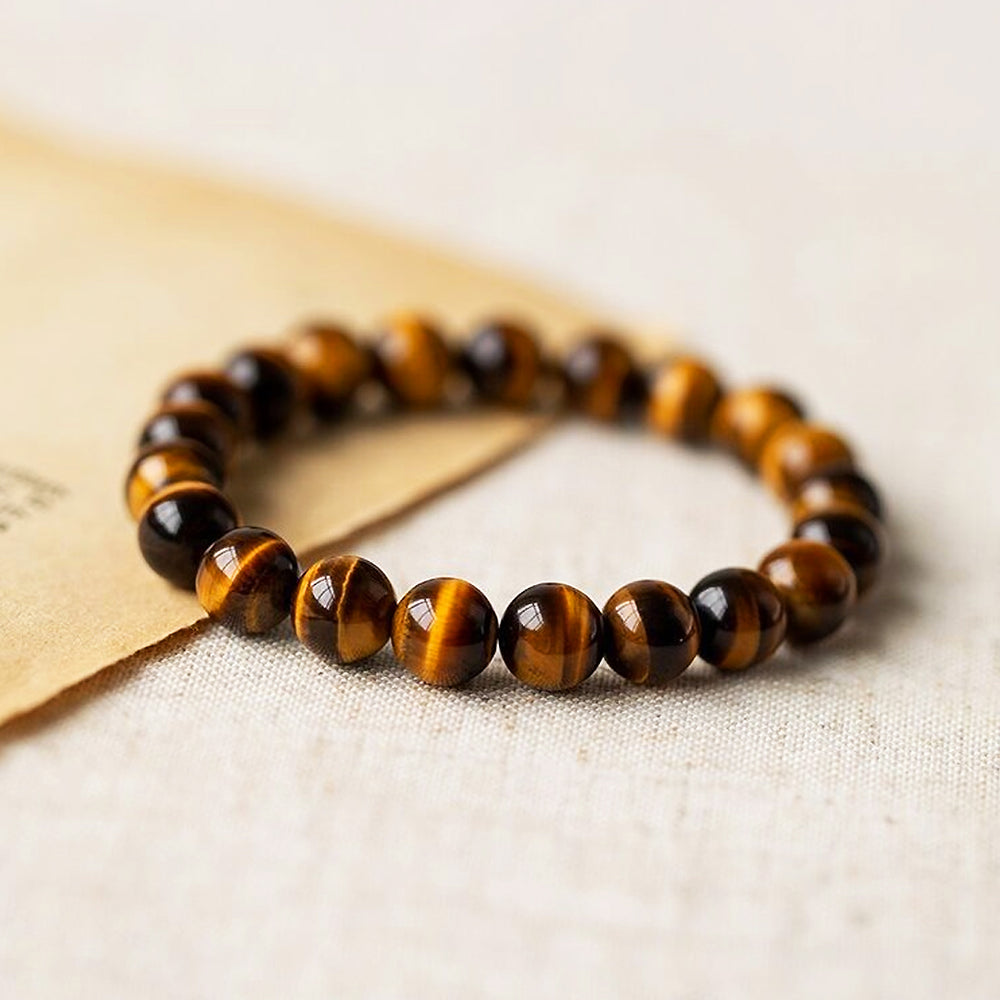Tiger Eye Courage & Protection Natural Crystal Bracelet | C143 - Crystal Bracelet | Singapore Jewellery, Wedding Rings & Gifts | Same Day Delivery | Tiara.com.sg