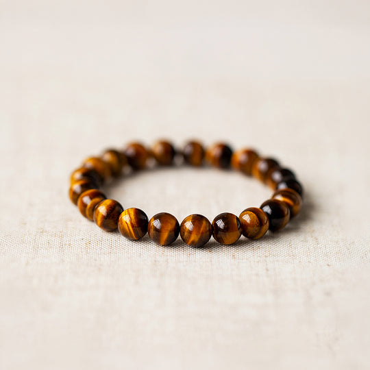 Tiger Eye Courage &amp; Protection Natural Crystal Bracelet | C143