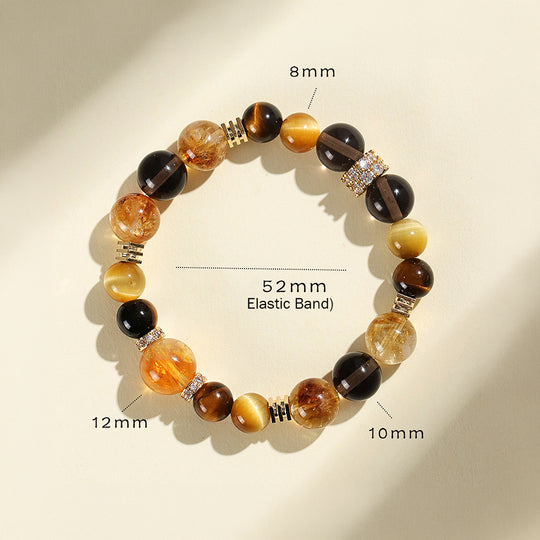 Yellow Tiger Eye Protection &amp; Prosperity Natural Crystal Bracelet | C158