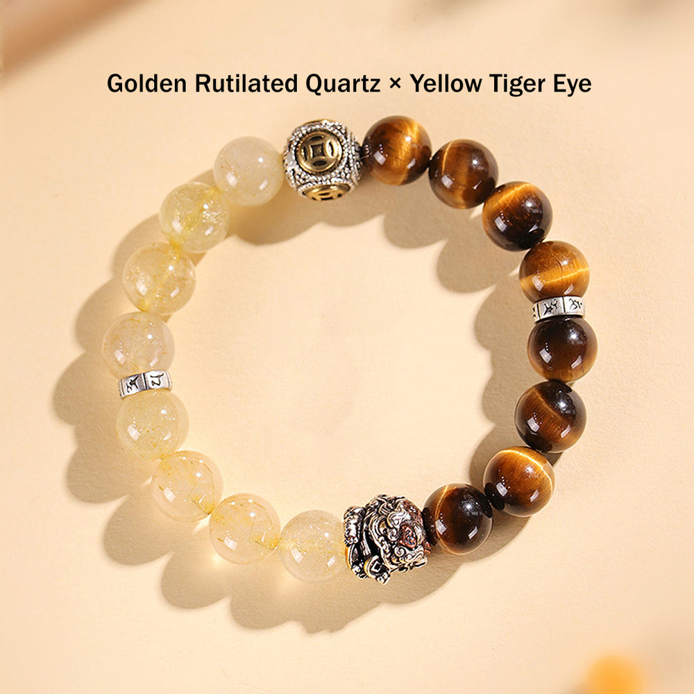 Tiger Eye | Natural Crystal Wealth & Strength Collection | C167 - Crystal Bracelet | Singapore Jewellery, Wedding Rings & Gifts | Same Day Delivery | Tiara.com.sg