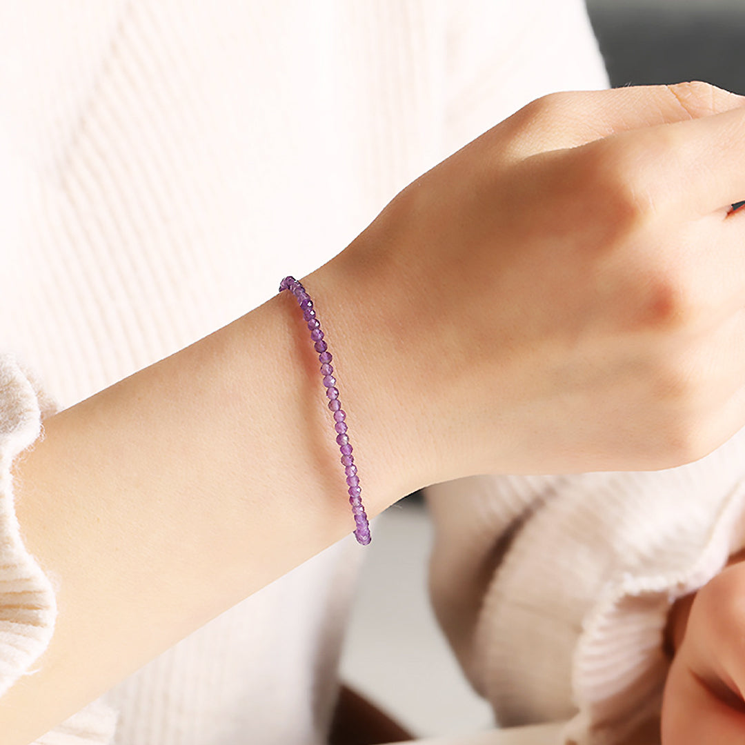 C180 - Uruguayan Amethyst Bracelet (2mm)