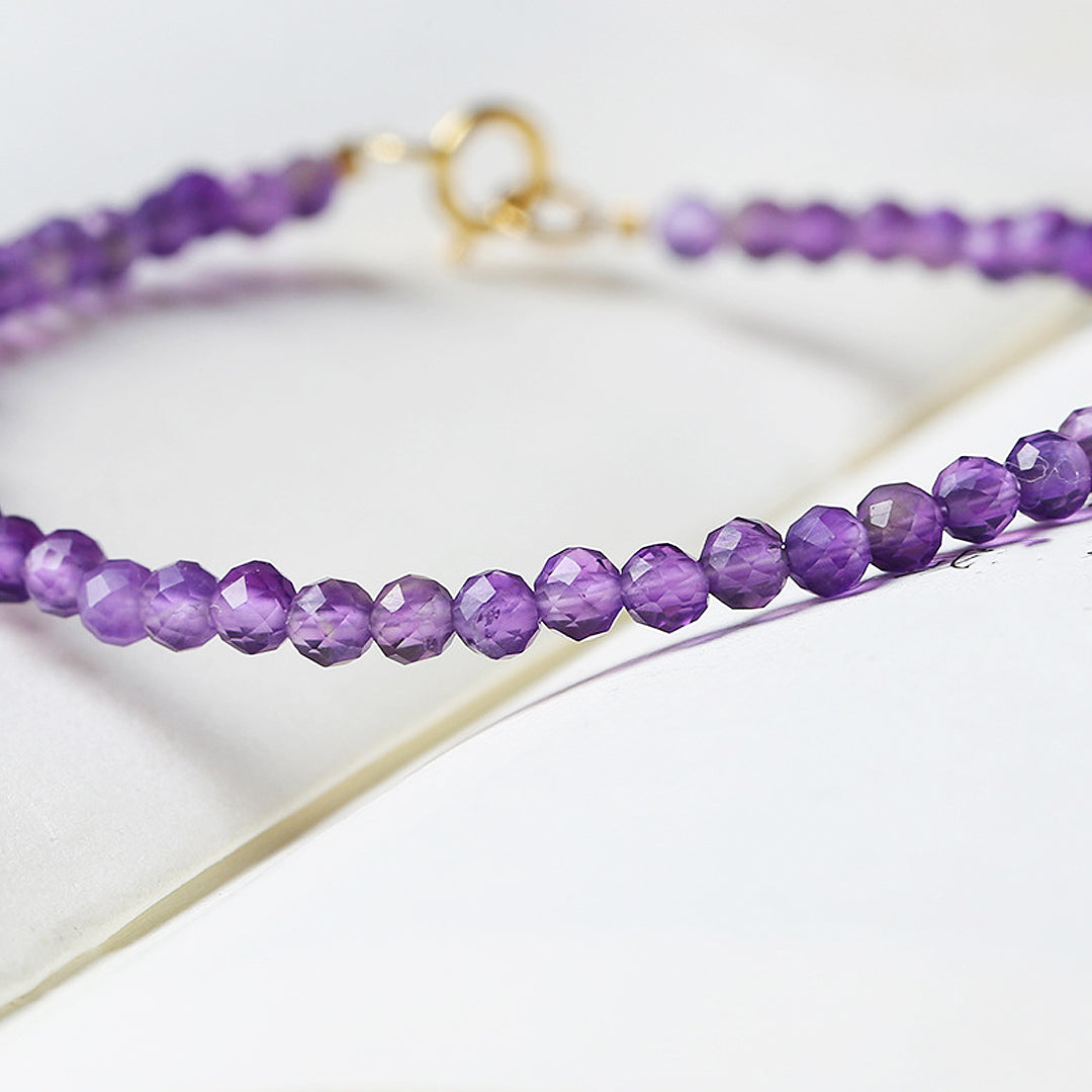 C180 - Uruguayan Amethyst Bracelet (2mm)