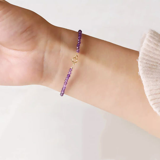 C180 - Uruguayan Amethyst Bracelet (2mm)