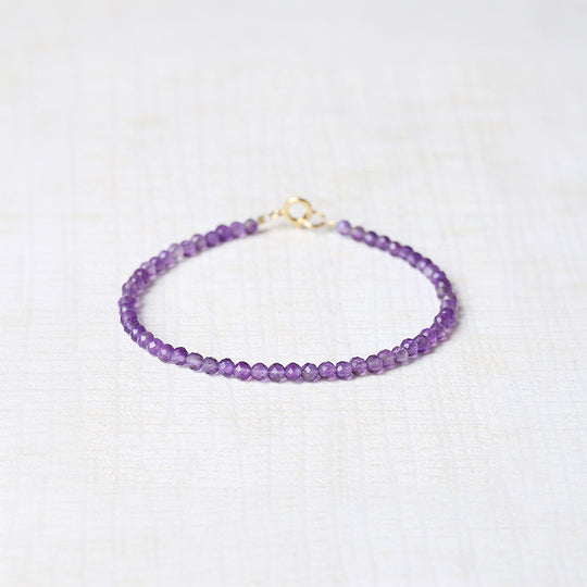 Uruguayan Amethyst Spiritual Awareness &amp; Calm Natural Crystal Bracelet | C180