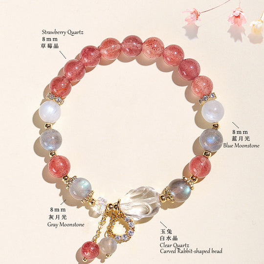 C225 - Strawberry Quartz, Moonstone