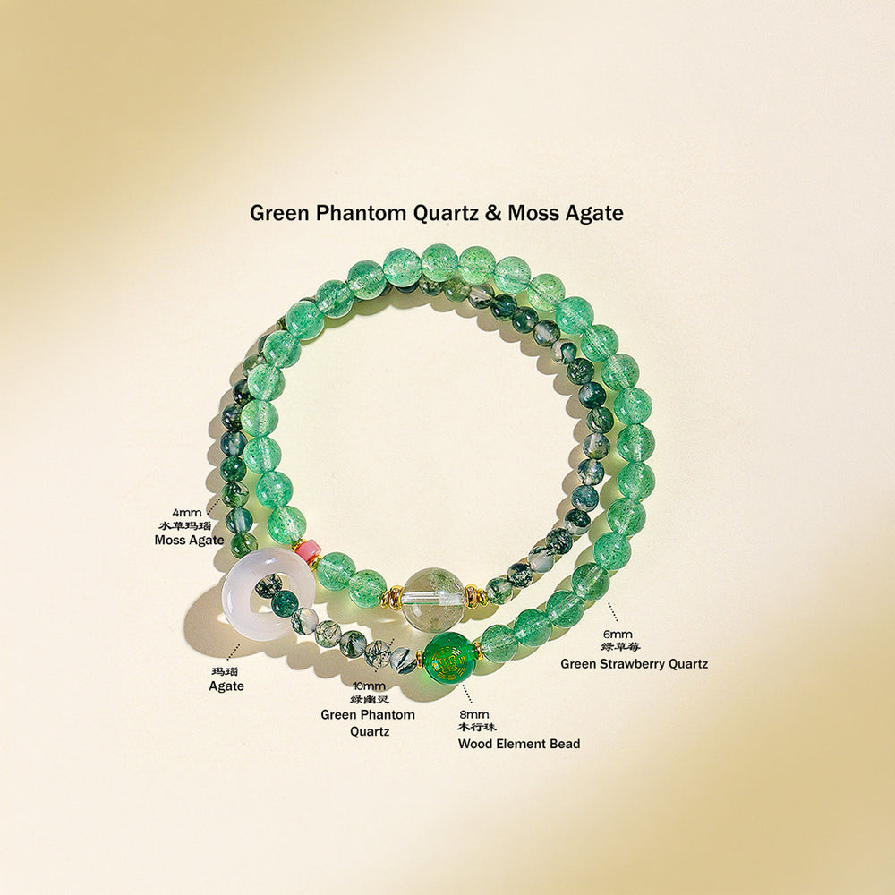Five Elements Double-Layer Natural Crystal Bracelet | C239