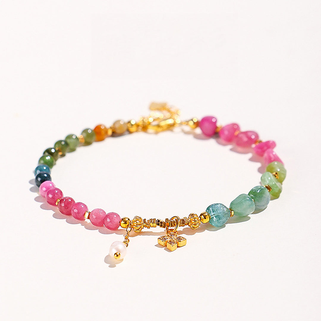 C257 – Tourmaline & Pearl Bracelet