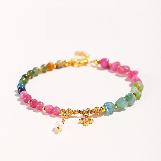 C257 – Tourmaline & Pearl Bracelet