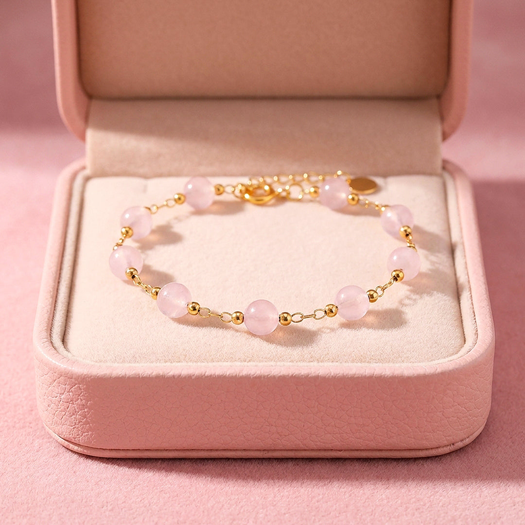 Rose Quartz Bead Bracelet | C265