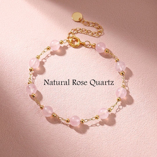 Rose Quartz Bead Bracelet | C265
