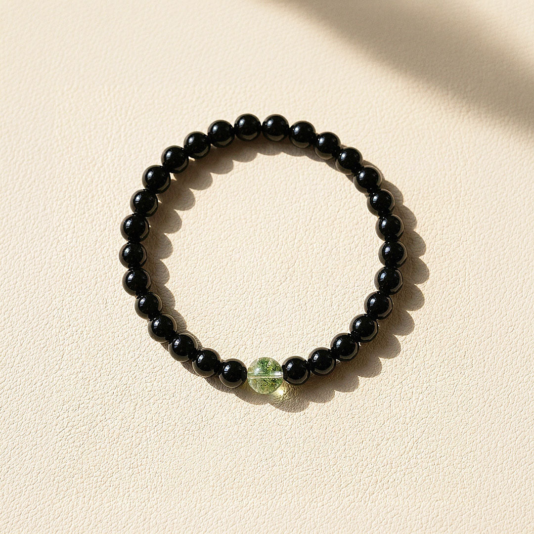 Black Obsidian &amp; Green Phantom Quartz | SKU: C273