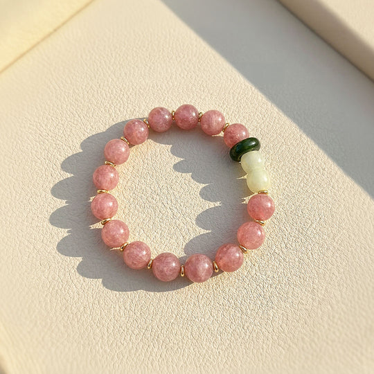 Purple Mica Rose Quartz, Hetian Jade &amp; Agate | SKU: C276