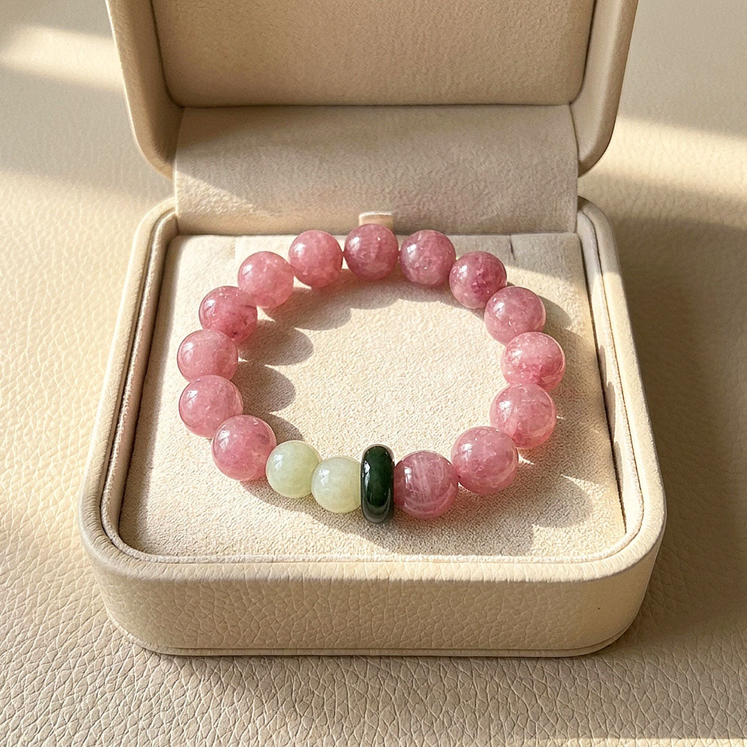 Purple Mica Rose Quartz, Hetian Jade &amp; Agate | SKU: C276