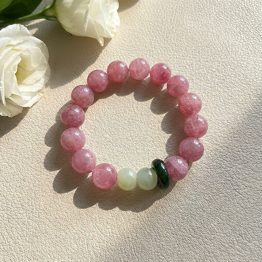 Purple Mica Rose Quartz, Hetian Jade &amp; Agate | SKU: C276