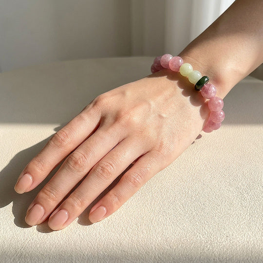 Purple Mica Rose Quartz, Hetian Jade &amp; Agate | SKU: C276