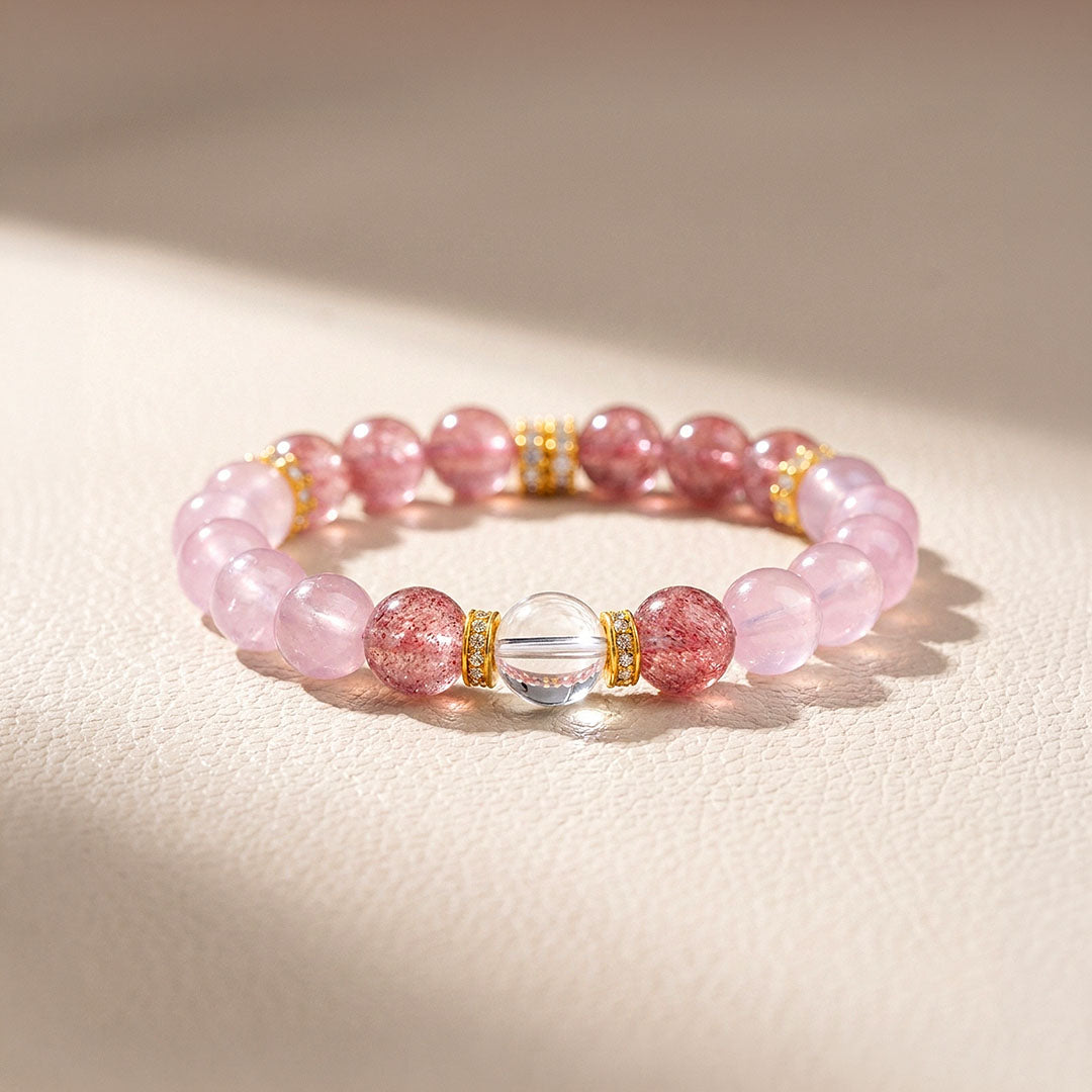 Rose Quartz &amp; White Quartz | SKU: C277