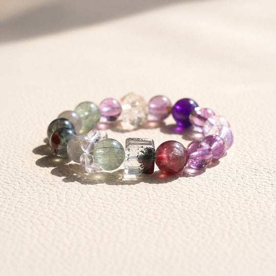 Amethyst, Rutilated Quartz, Moonstone &amp; Phantom Quartz | SKU: C278