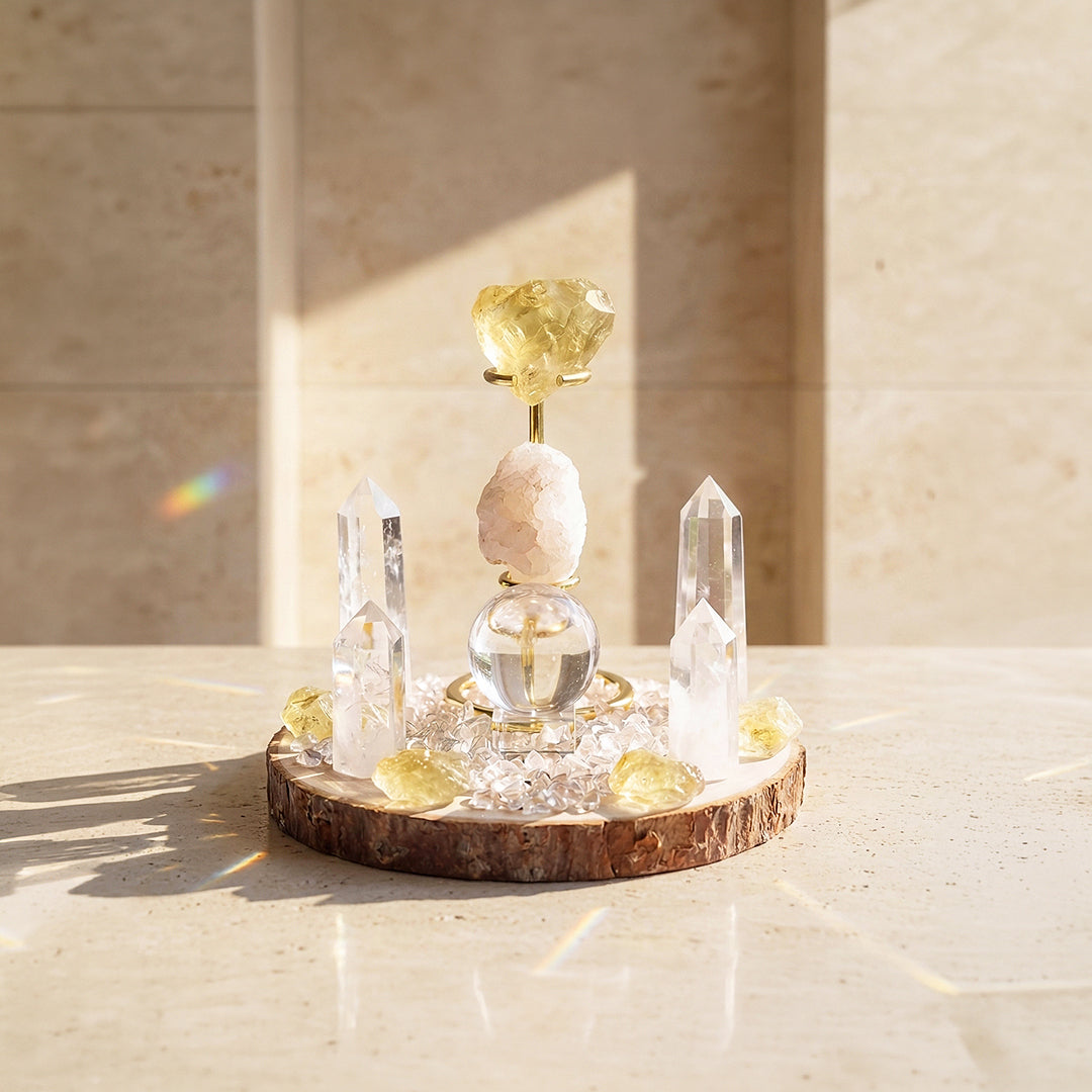 Citrine &amp; Clear Quartz Crystal Array | CE8001