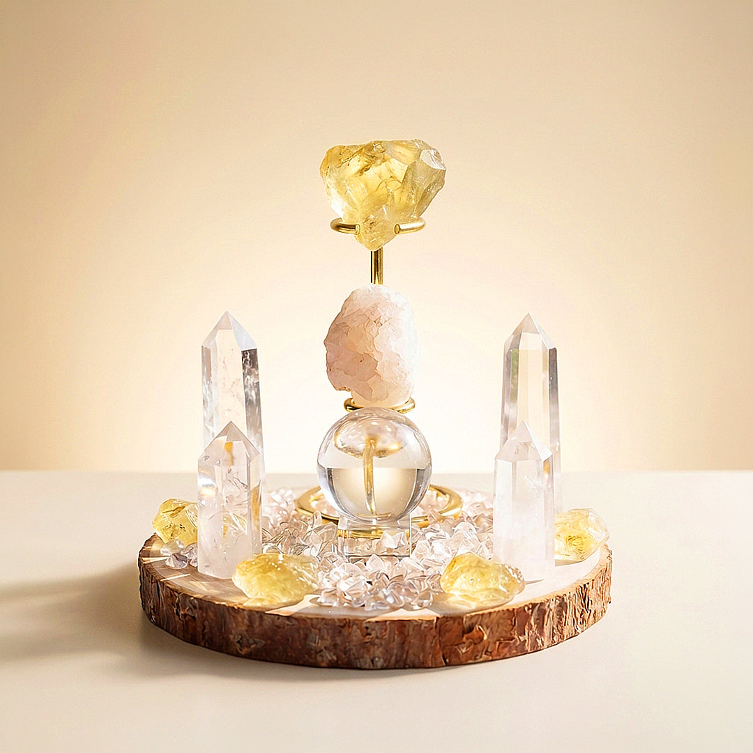 Citrine &amp; Clear Quartz Crystal Array | CE8001