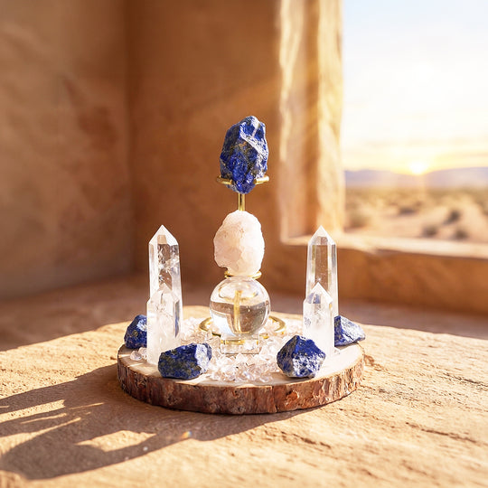 Lapis Lazuli &amp; Clear Quartz Crystal Array | CE8008