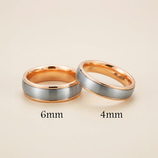 Celest Rose | Tungsten Couple Rings | Silver Wedding Bands - Ring | Singapore Jewellery, Wedding Rings &amp; Gifts | Same Day Delivery | Tiara.com.sg