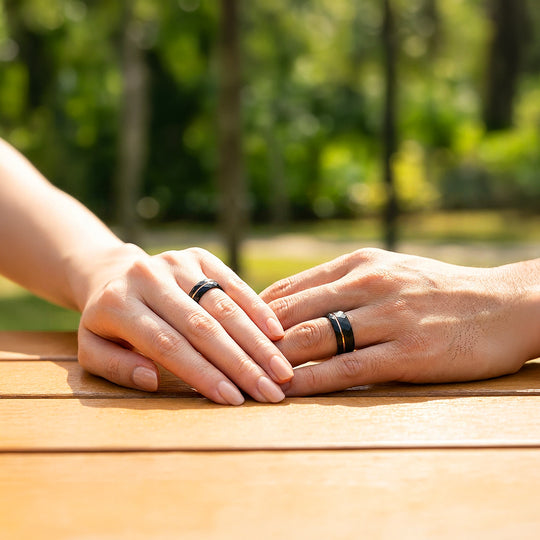 Chambers | Tungsten Couple Rings | Black Wedding Bands - Ring | Singapore Jewellery, Wedding Rings &amp; Gifts | Same Day Delivery | Tiara.com.sg